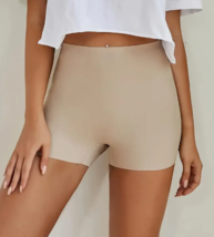 Women&#39;s Seamless Underwear Wicking Shaping Short Length Slipshort Beige ... - $5.89
