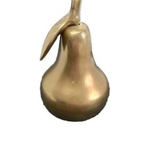 Vntg MCM Brass Bell Pear Figure w/O.G. Russ Berrie &amp; Co  Sticker Made In Korea - $18.32