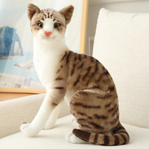 Stuffed Siamese Cats Plush Toy Simulation American Shorthair Cute Cat Doll Pet T - £13.49 GBP
