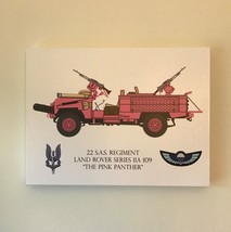 22 S.A.S. Regiment Pink Panther Land Rover Canvas Print &amp; 3D PVC Morale Patch - £51.43 GBP