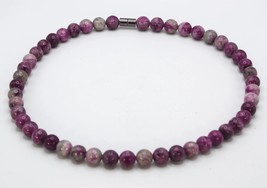 Genuine Sugilite Necklace - Gift for Men/Women - 10mm Bead Diameter - £62.91 GBP