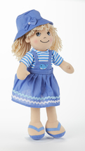 Delton Products Adorable Apple Dumplin&#39; Cloth 14&quot; Doll - Blue Fisher, 14&quot; - £31.07 GBP