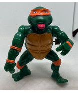 1989 TMNT Wacky Action Mike Michelangelo Tongue Spinning Arm Ninja Turtl... - £7.96 GBP