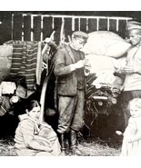 Homeless Polish Family Fleeing German Invasion WW1 Print 1917 Military S... - $40.73 CAD