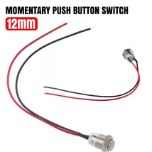 Orysin 12mm Waterproof Momentary Push Button Switch Stainless Steel Pre-... - $6.99