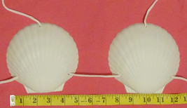 New White Plastic Seashell Halter Bikini Top Bra Mermaid Costume Cosplay Hawaii - $2.96