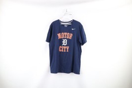 Nike Mens Large Athletic Cut Spell Out Old English D Detroit Tigers T-Shirt Blue - £19.51 GBP