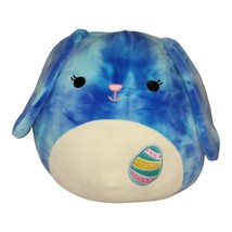 Squishmallow Kellytoy Bobby Easter Bunny Rabbit Plush Blue Tie Dye 2020 11&quot; - £10.39 GBP