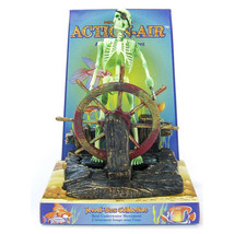 Penn Plax Spooky Skeleton at the Wheel Aquarium Ornament - £17.16 GBP
