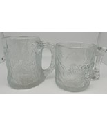 Vintage 1993 McDonald&#39;s The Flintstones Frosted Glass Mug (LOT OF 2) - £5.94 GBP