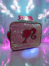 Barbie Pink Sequin Zipper Soft Lunchbox Brand New - $23.08 CAD