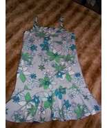 Mossimo Girl S(6X/6) Blue &amp; Green Reversible Floral &amp; Stripes Summer Dress - €12,06 EUR