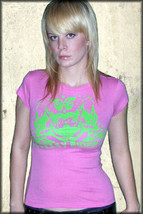 Truck Brand Joplin Easy Rider Motorcycle Biker Heart Women T-Shirt Pink NEW L XL - £15.37 GBP