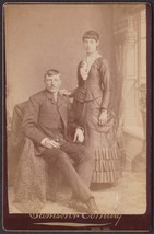 Oliver Lincoln Gooder &amp; Wife Cora E. Harrison Cabinet Photo - McIntire, Iowa - £15.76 GBP