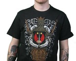 Dragonfly Hollywood Griffin Embroidered Crown Family Crest T-Shirt - $37.90