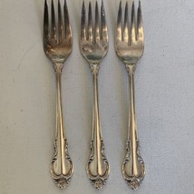 3 International Holmes &amp; Edwards Deep SILVER FASHION 6.75&quot; Forks Fork Se... - $13.57