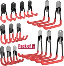 Garage Hooks Heavy Duty 15 Pack Wall Mount Steel Utility Hooks Hangers A... - £42.71 GBP