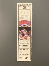 1987 NY Knicks Vs Pistons Ticket Stub Dennis Rodman RC Year Ewing 37pts  - £59.95 GBP