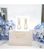Kendra Scott Camry Gold Ivory Pearl Enamel Frame Statement Earrings NWT - $1,657.44 MXN