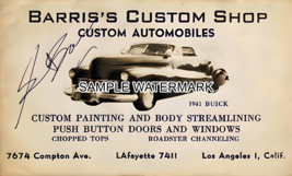 George Barris &quot;Hollywood custom cars&quot; photo signed Never before seen -E4 - £1.44 GBP