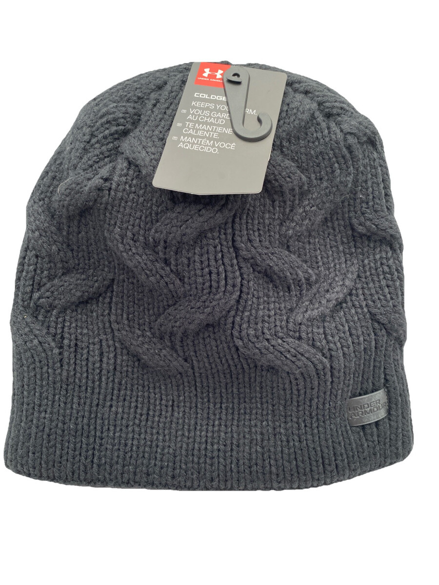 Under Armour Coldgear Women&#39;s Fleece Lined Beanie Black NWT - $18.99