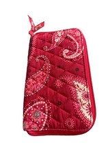 Vera Bradley Mesa Red Long Zip-Around Wallet - Passport - Organizer - Travel - £11.86 GBP