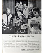 Bell Telephone System These 3 vital steps-1962 Vintage Print Ad - $13.62 CAD