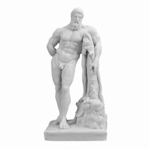 Farnese Hercules Heracles Greek Cast Marble Sculpture Statue Museum Copy 13in - $110.03