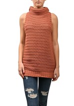 FREE PEOPLE Womens Top Knitted Sleeveless Slim Sienna Brown Size XS OB791183 - £29.23 GBP