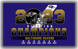 Baltimore Ravens Football Team Champions Flag 90x150cm3x5ft Division 2023 Banner - £11.49 GBP
