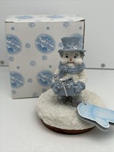 1999 SNOW BUDDIES Candle Topper-Buddy Stand Holding Gift Fits Most Candles! - £7.06 GBP