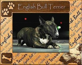 English Bull Terrier Laser Engraved Wood Picture Frame (5 x 7) - $31.57