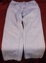 Levis Relaxed Tapered 550 J EAN S Light Blue Wash Girls Denim Pants 6 Medium - £17.96 GBP