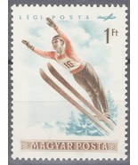 ZAYIX 1955 Hungary C162 MNH Winter Sports Air Mail - Skier Ski Jump Avia... - £1.20 GBP