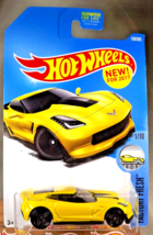 2017 Hot Wheels #128 Factory Fresh 1/10 CORVETTE C7 Z06 Yellow w/Black Pr5 Spoke - $11.00