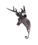 Gazelle Brass Clothes Hanger set 9.4&quot; Vintage Pants Hook Deer Motif - $151.50 CAD+