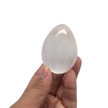 1pc, 2.4&quot;-2.8&quot; Natural Polished Selenite Gemstones Eggs Crystal @Morroco, SEM01 - £4.87 GBP