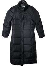 Calvin Klein Women L Black Puffer Cold Winter Outdoor Down Long Coat Jacket - £50.11 GBP