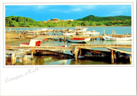 Postcard  Willemstad Curacao Fisherman  Netherlands Antilles 5.5 x 3.5 Inches - £4.68 GBP
