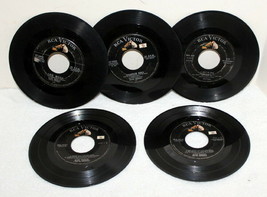 5- Elvis Presley RCA Victor 45 RPM Records ~ Jailhouse Rock, Too Much, Don&#39;t be - £79.92 GBP