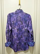 Robert Graham - Purple Colorful Long Sleeve - Men's Medium Button Down Classic image 3
