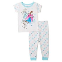 Disney Frozen Toddler Snug-Fit 2 Piece Pajama Set, White Size 12M - £11.86 GBP