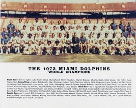 1972 MIAMI DOLPHINS 8X10 PHOTO PICTURE NFL WORLD CHAMPS - $4.94