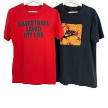 Nike T-shirts Small mens short sleeve tees 2 total Hawaiian basketball life - $22.77