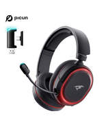 Picun G2 2.4G Wireless Gaming Headset Bluetooth Headphones 5ms Low Laten... - $90.41