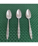 3 Oneida Community Stainless MY ROSE Teaspoons Flatware Floral Single Ro... - £9.42 GBP