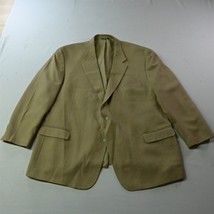 Comfort Zone George Foreman 58R Khaki Wool Bamboo Mens Blazer Jacket Sport Coat - $74.99