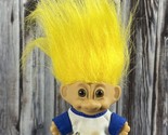 Vintage Good Luck Russ Troll Doll w/ Yellow Hair - 3&quot; - Milwaukee Brewers - $9.74