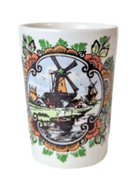 Delfts Holland Netherlands Holland Windmill scene shot glass ceramic - $4.94