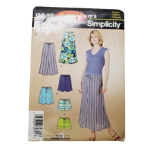 Simplicity 3734 Sewing Pattern Womens Sz 8-18 Skirt 2 Lengths and Shorts... - $10.88